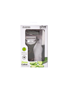 5five Coltello e pelapatate in ceramica zirco – Lama resistente e affilata