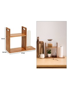 5five – Scaffale con Porta in Legno di Acacia