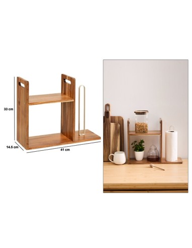 5five – Scaffale con Porta in Legno di Acacia