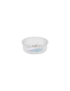 Vassoio Rotante per Frigorifero – Ø 25 x H 8,2 cm, Streaks PET Trasparente