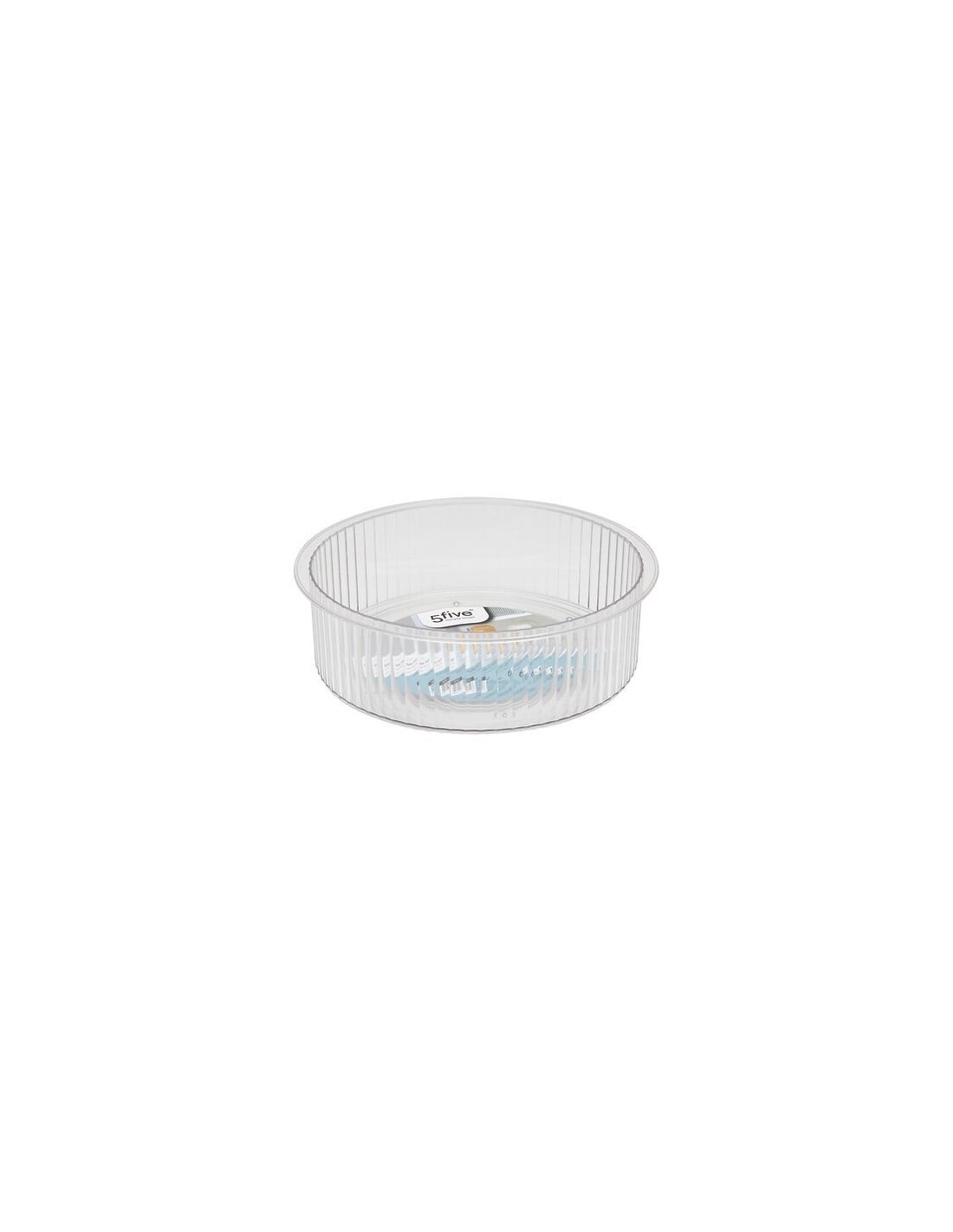 Vassoio Rotante per Frigorifero – Ø 25 x H 8,2 cm, Streaks PET Trasparente