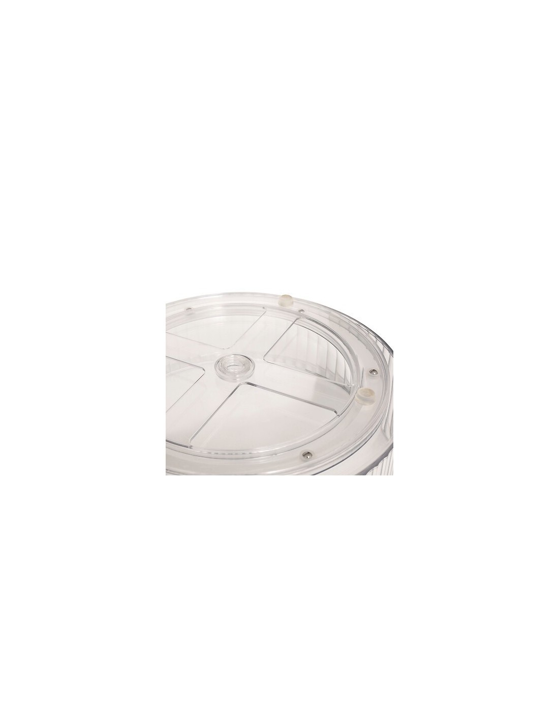 Vassoio Rotante per Frigorifero – Ø 25 x H 8,2 cm, Streaks PET Trasparente