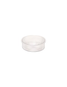 Vassoio Rotante per Frigorifero – Ø 25 x H 8,2 cm, Streaks PET Trasparente