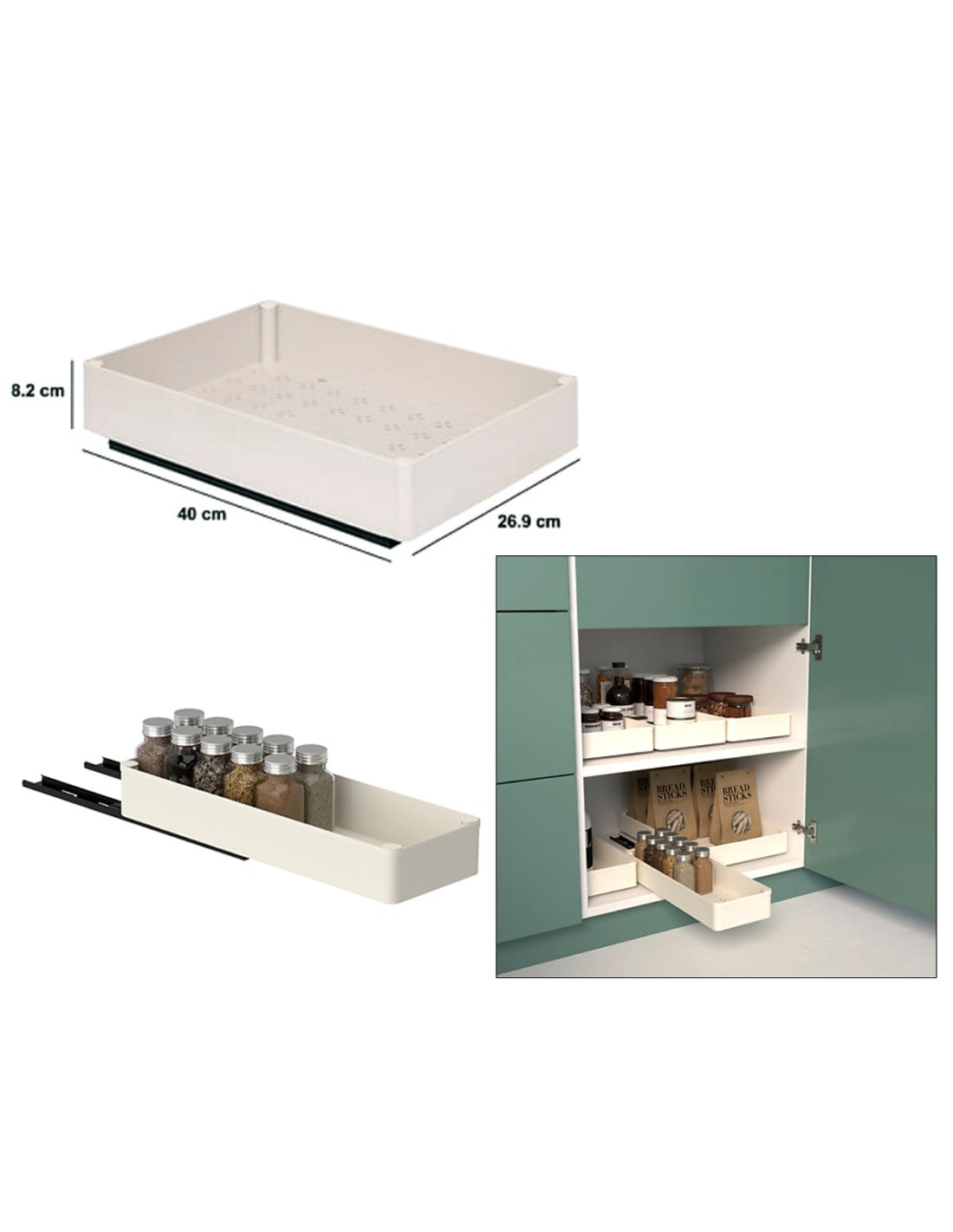 Organizer da Scrivania 40 cm Beige