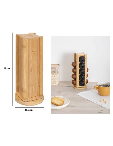 Porta Capsule Rotante Dolce Gusto – 20 Spazi in Bambù