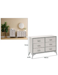 5five Cassettone Granito a 6 Cassetti – Grigio
