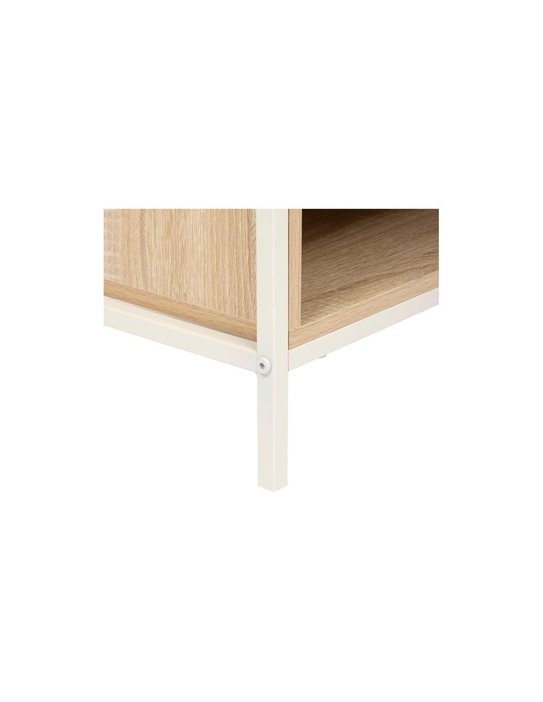 5five Curva Chevet – Comodino Curvilineo a 2 Livelli in Legno Chiaro