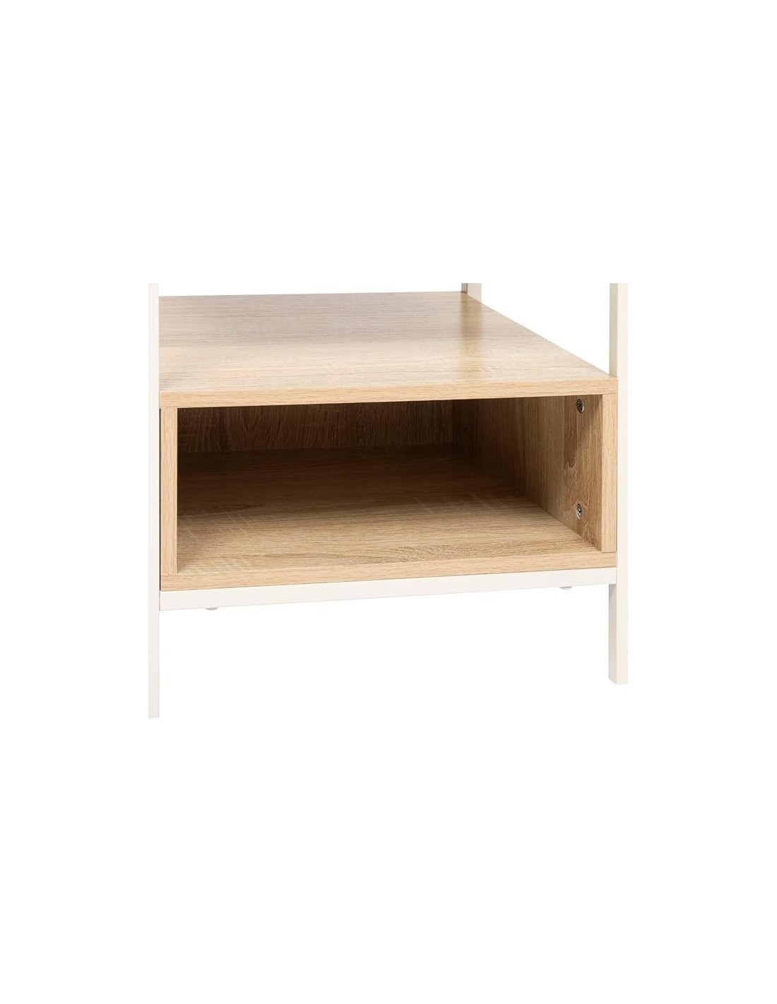 5five Curva Chevet – Comodino Curvilineo a 2 Livelli in Legno Chiaro