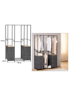 Armadio 5five Tissa – 2 Ripiani e 6 Cassetti