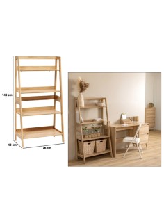 Scaffale 5five Abana a 4 Livelli – Legno Chiaro