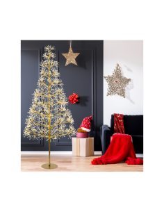 ALBERO 77775 CONICO CHAMPAGNE 180CM 1800MICROLED BIANCO CALDO