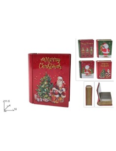 SCATOLA LIBRO NATALIZIO IN LATTA ASSORTITO