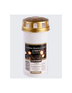 LUMINO VOTIVO BIANCO H13,5CM ELETTRICO A LED