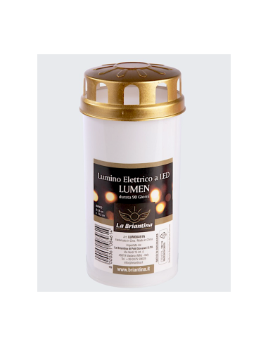 LUMINO VOTIVO BIANCO H13,5CM ELETTRICO A LED