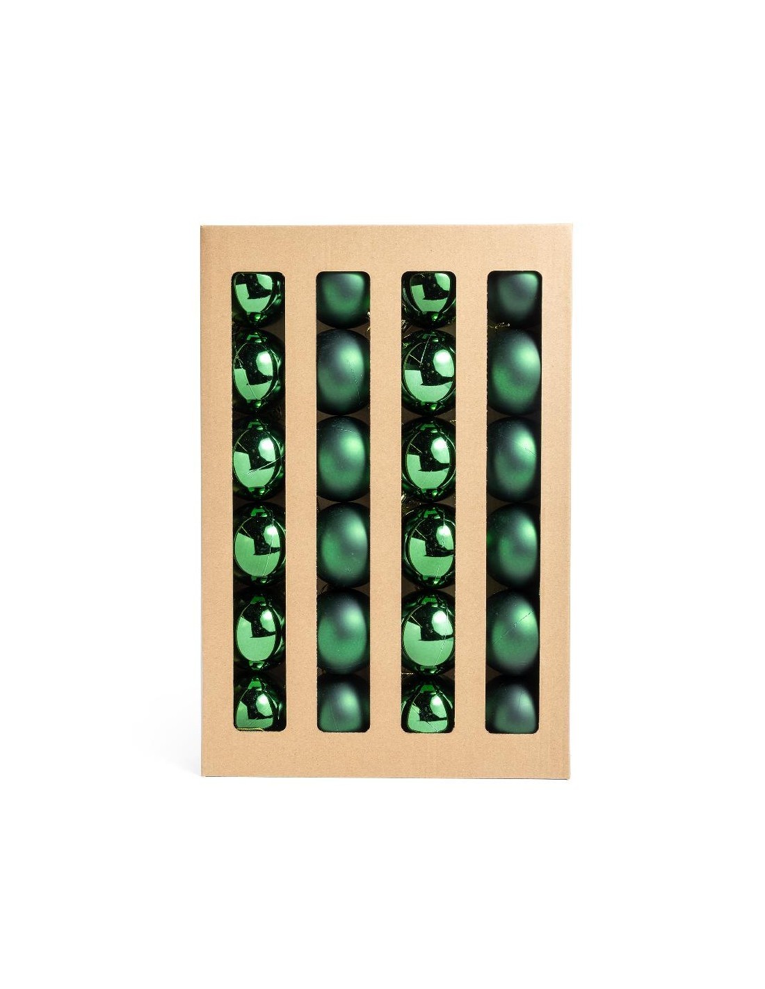 CONF 24 SFERE VERDI 6CM PLASTICA