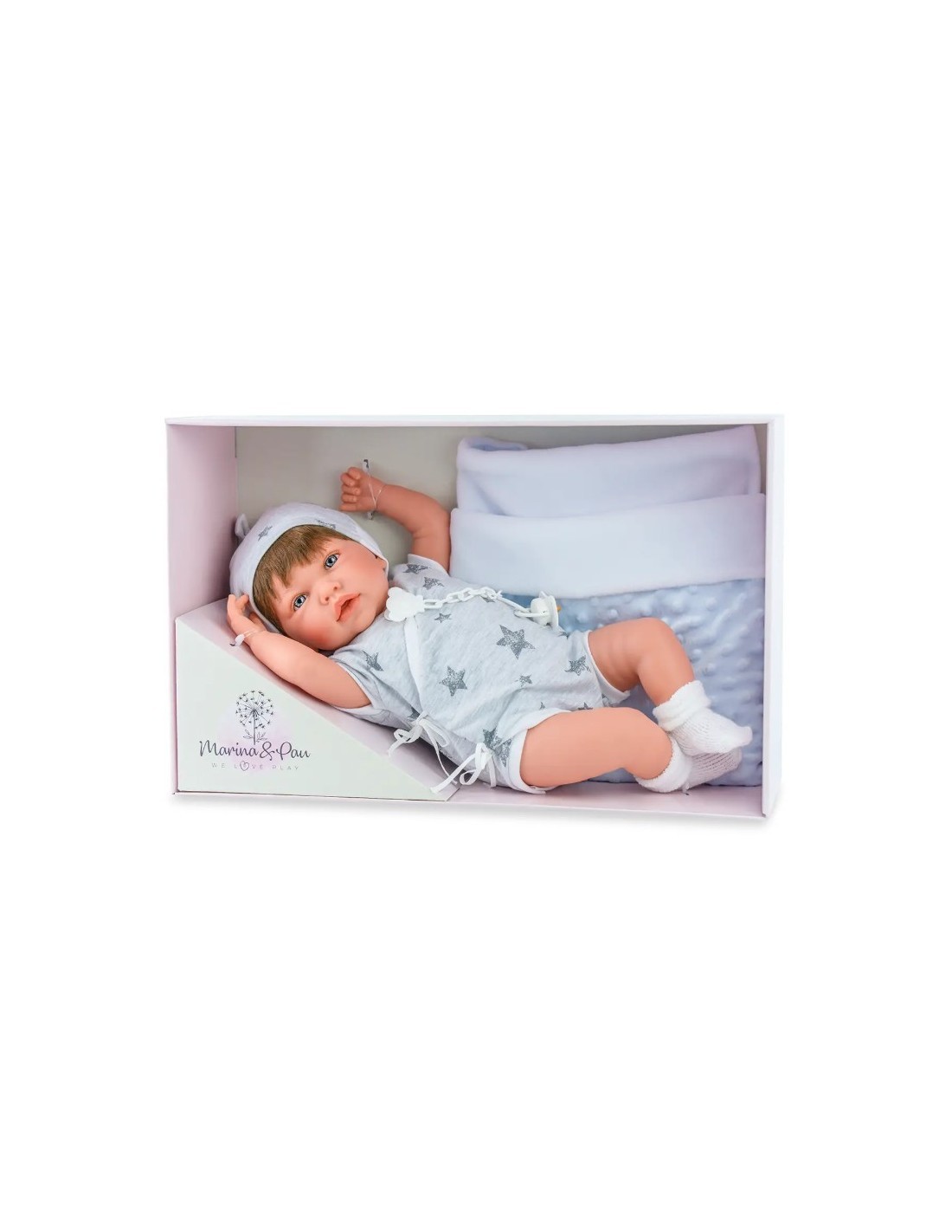 BAMBOLA REBORN LUKA STAR, 45 CM, MARINA & PAU, VESTITO CARINO, CORPO MORBIDO E ARTICOLATO, GIOCATTOLO PER BAMBINI, 3+ ANNI