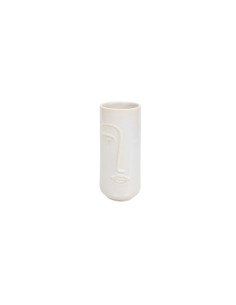 Atmosphera Vaso Soleya in Ceramica Bianca a Forma di Faccia H25 cm