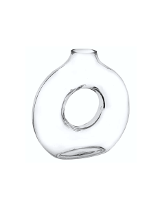 Atmosphera Vaso Trasparente Circle in Vetro H25,5 cm