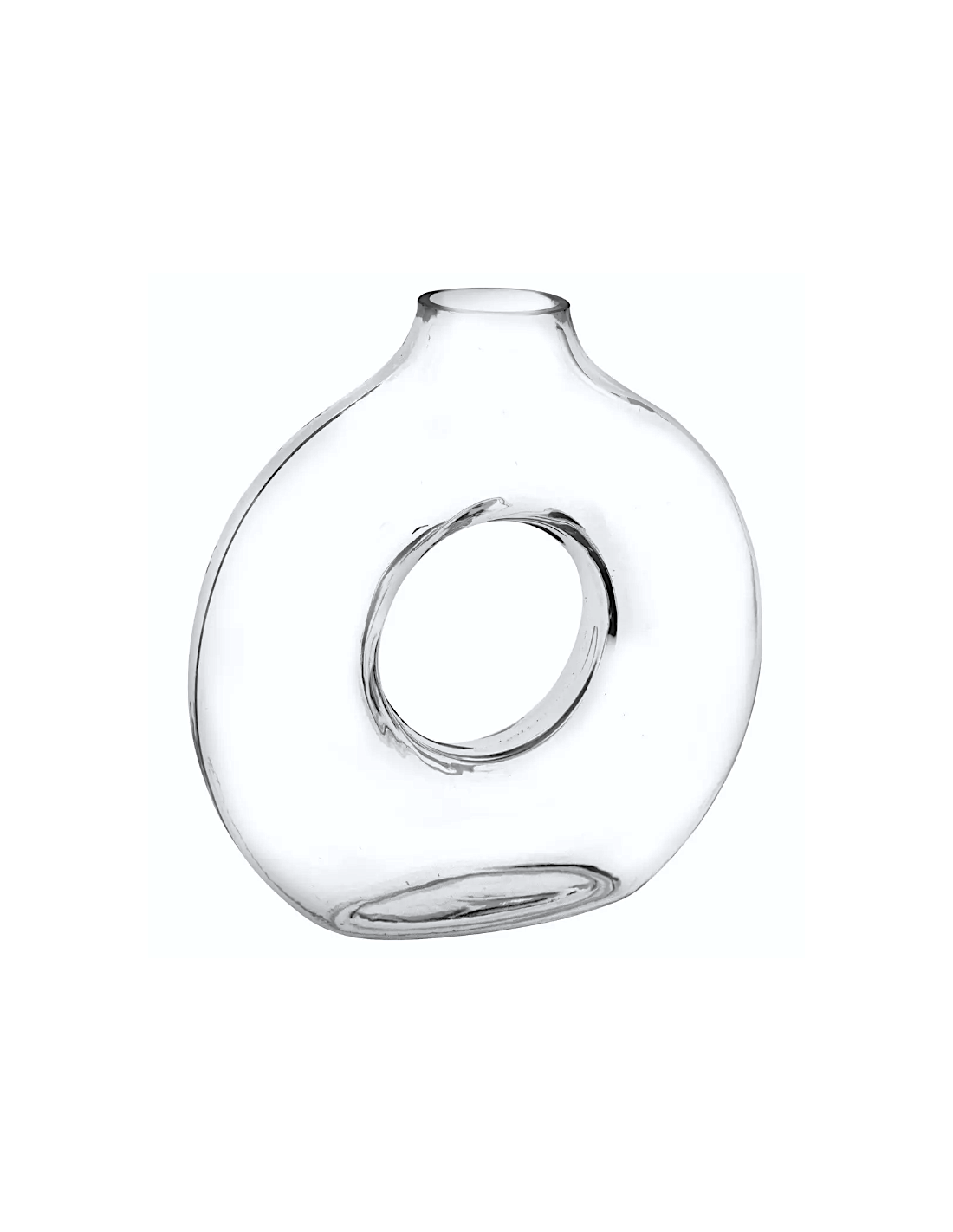 Atmosphera Vaso Trasparente Circle in Vetro H25,5 cm