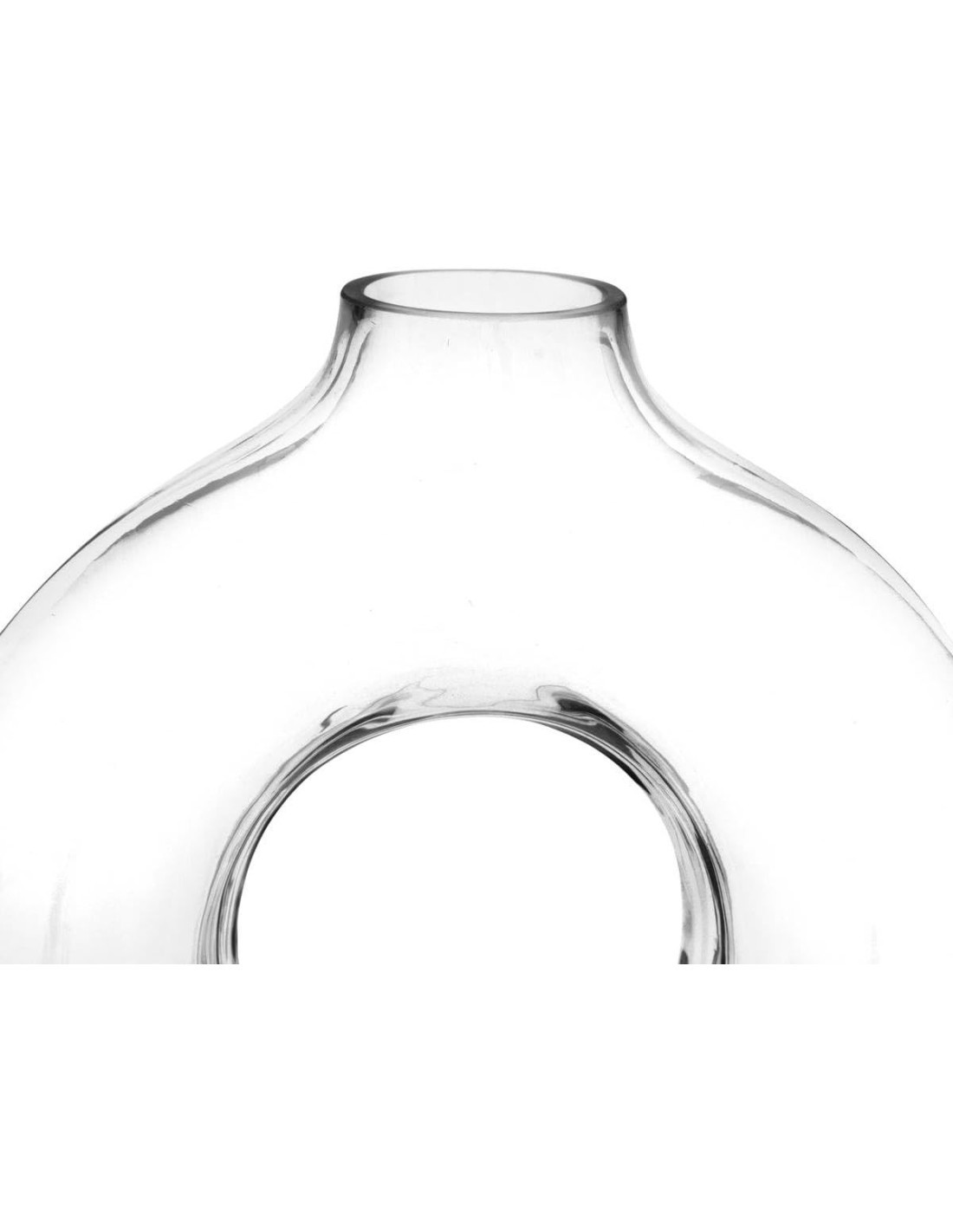 Atmosphera Vaso Trasparente Circle in Vetro H25,5 cm