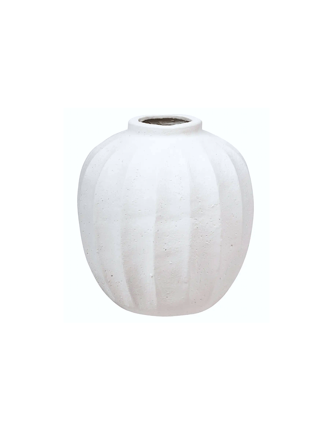 Atmosphera Vaso a Sfera Amia in Ceramica Bianca H28 cm