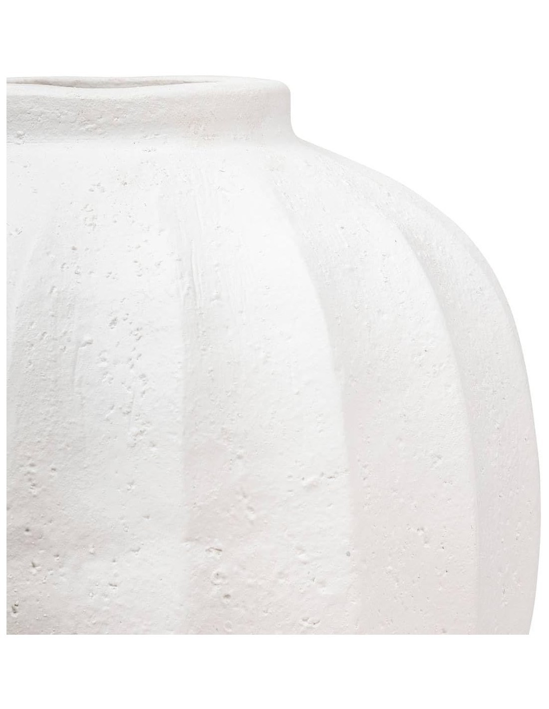 Atmosphera Vaso a Sfera Amia in Ceramica Bianca H28 cm