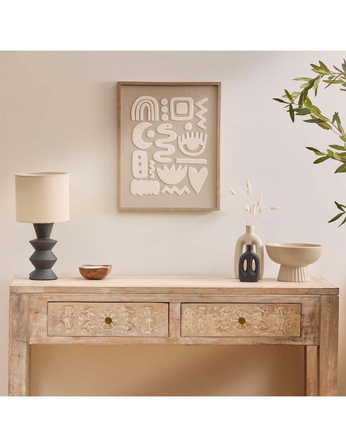 Atmosphera Decorazione da Parete 3D Petra Beige 40x50 cm