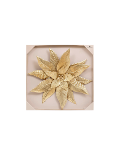Atmosphera Decorazione Murale Amandine in Metallo Dorato 67x67 cm