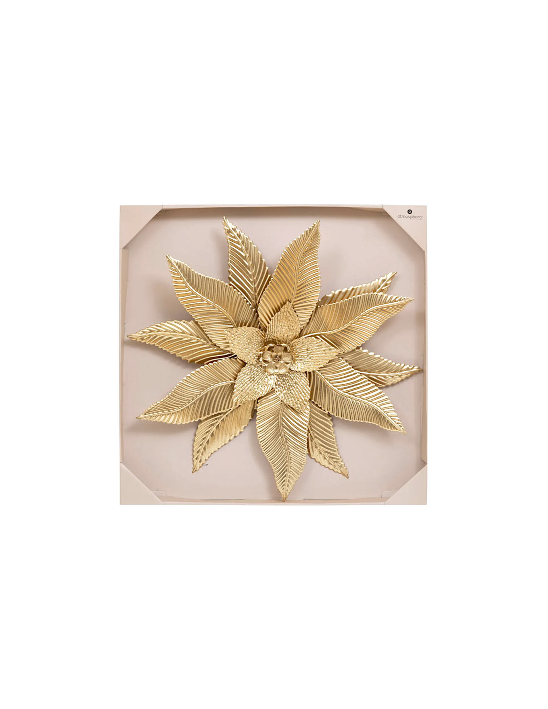 Atmosphera Decorazione Murale Amandine in Metallo Dorato 67x67 cm