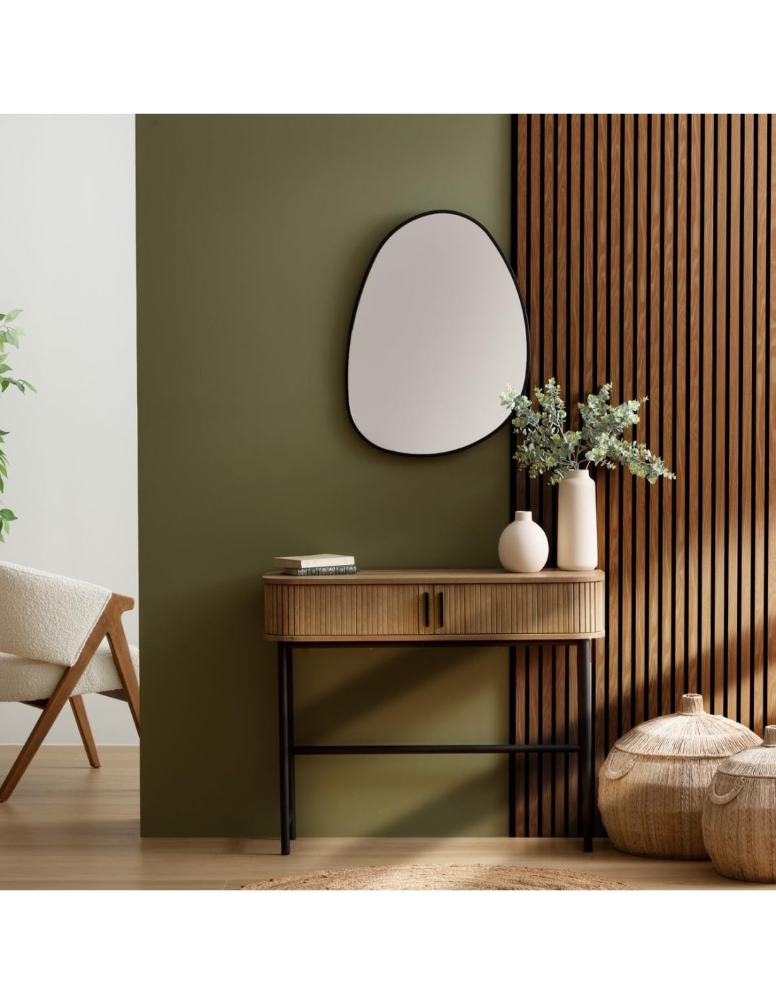 Atmosphera Pannello Decorativo in Legno Colva 240x60 cm Finitura Noyer – Riduzione Rumore