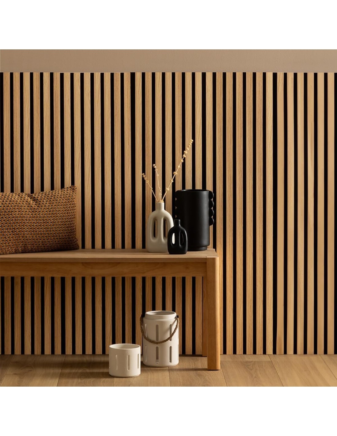 Atmosphera Pannello Decorativo in Legno Colva 120x60 cm Effetto Rovere Chiaro – Riduzione Rumore