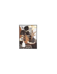 Atmosphera Tela con Cornice Plante in Legno 58x78 cm