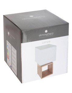 Atmosphera Lampada Quadrata in Legno H32 cm