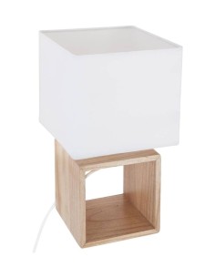 Atmosphera Lampada Quadrata in Legno H32 cm