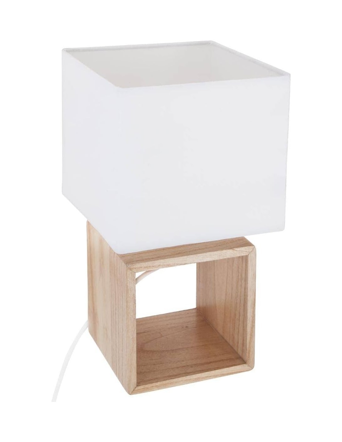 Atmosphera Lampada Quadrata in Legno H32 cm