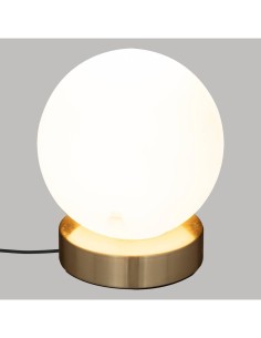 Atmosphera Lampada a Sfera Dris in Vetro e Metallo Bianco H16 cm 2