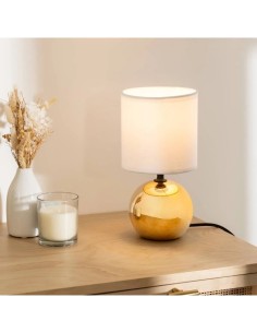 Atmosphera Lampada in Ceramica Timéo Oro H25 cm 2