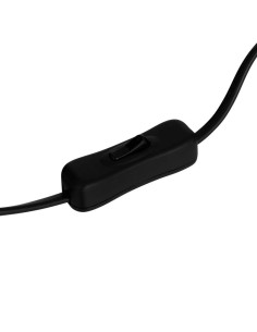 Atmosphera Lampada in Ceramica Piede a Sfera Argento e Paralume Nero