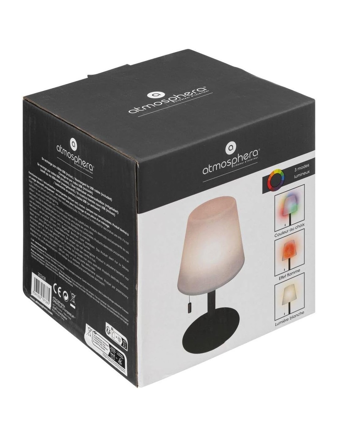 Atmosphera Lampada da Esterno Zack Grigio Scuro H30 cm