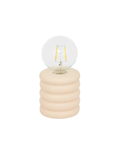 Atmosphera Base LED Perry in Ceramica Beige H19 cm