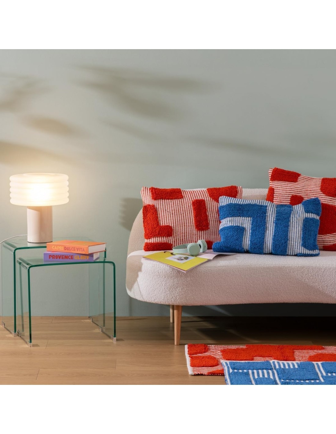 Atmosphera Lampada da Tavolo Asti in Vetro Argilla H36 cm – Classe Energetica A+++