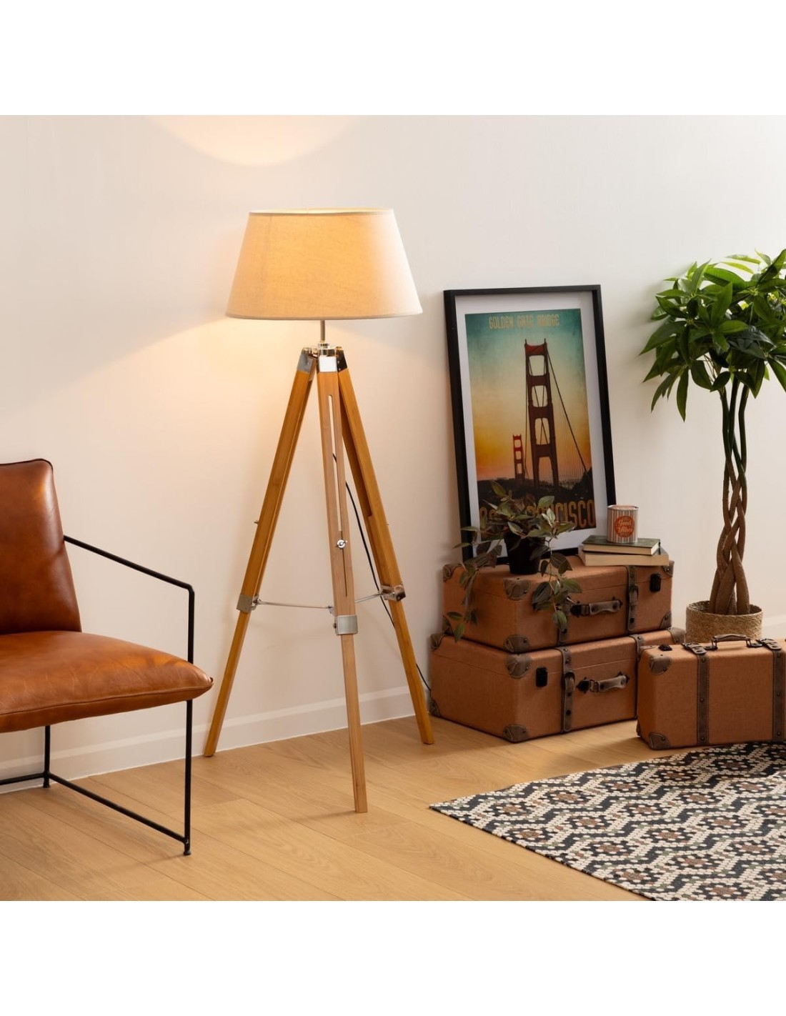 LAMPADA TREPPIEDI 123174C METALLO 65X59X145CM su TreG Ingrosso