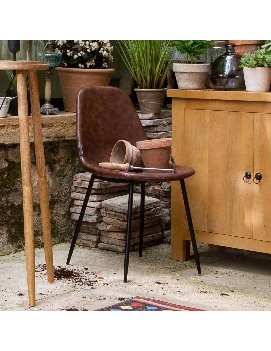 SEDIA 157054A VLADI MARRONE su TreG Ingrosso