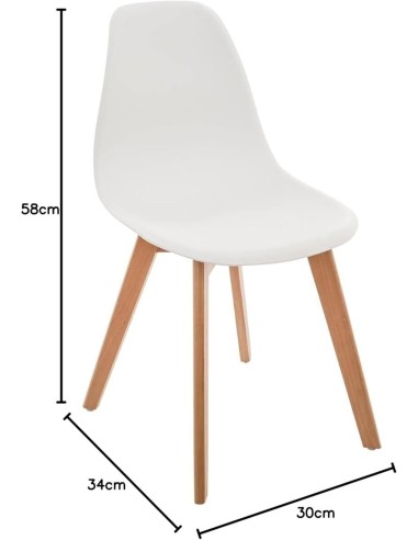 SEDIA 127368B SIMPLE BIANCA su TreG Ingrosso