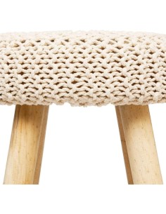 Atmosphera Sgabello Suzette in Maglia Beige