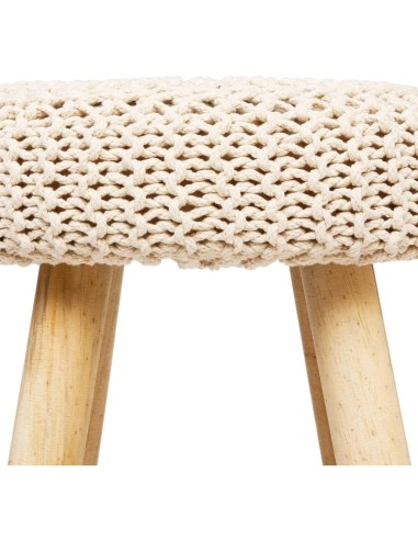 Atmosphera Sgabello Suzette in Maglia Beige