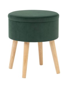 Atmosphera Sgabello Cassapanca "Tess" in Velluto Verde