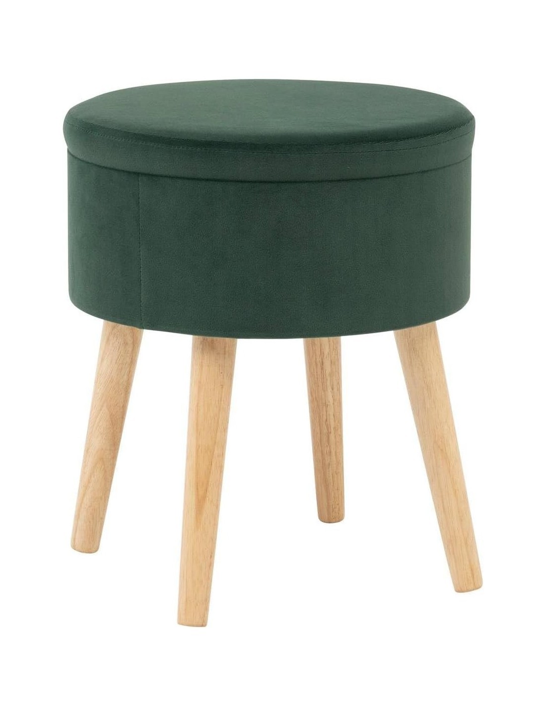 Atmosphera Sgabello Cassapanca "Tess" in Velluto Verde