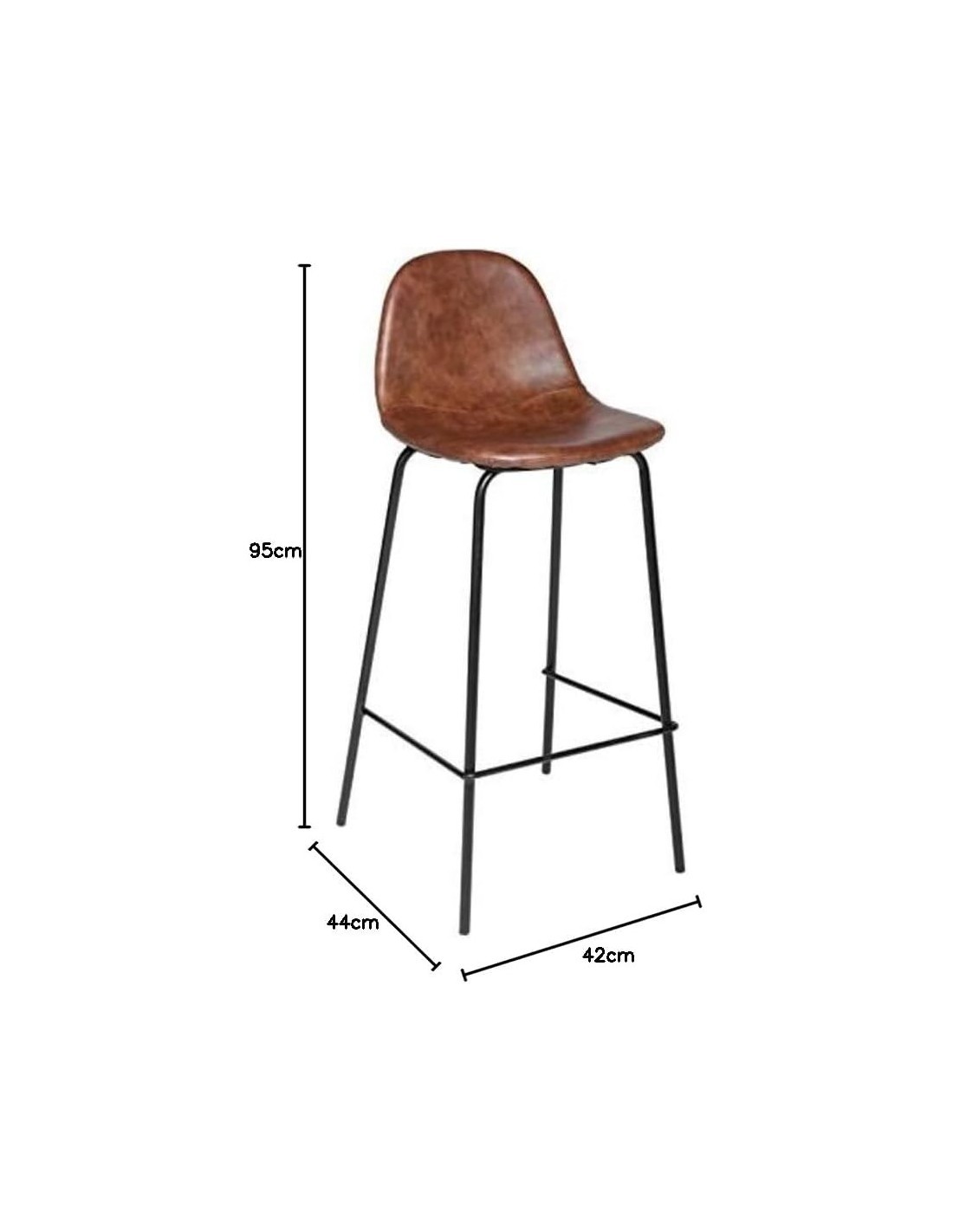 SGABELLO BAR VLADI 95CM MARRONE su TreG Ingrosso