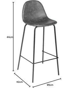 SGABELLO BAR VLADI 95CM GRIGIO su TreG Ingrosso